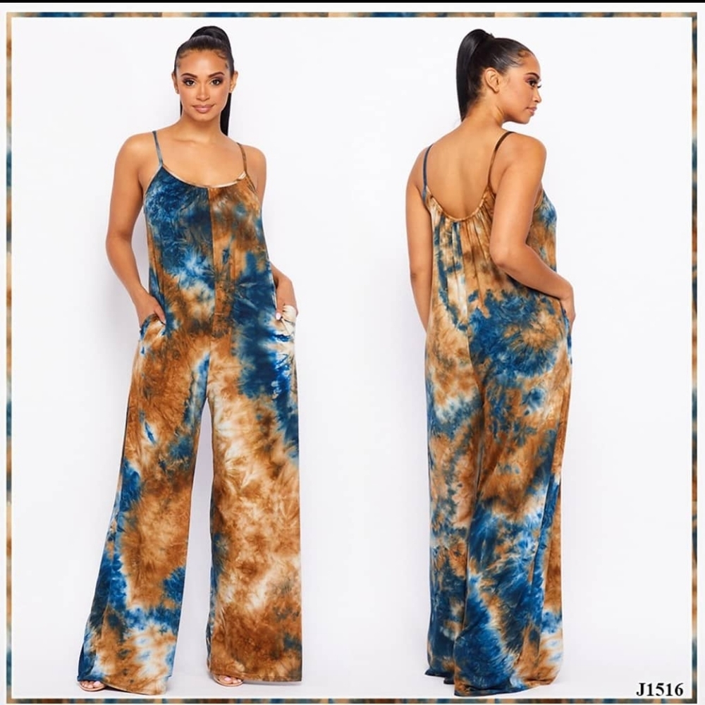 "Mixed Feelings" tie dye jumpsuit
